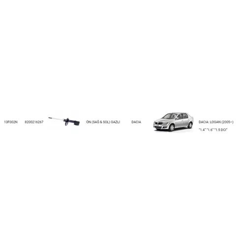 https://www.ankaraotocikmaparca.com.tr, Ankara Ostim TECHNOSHOCK DACIA TECHNOSHOCK-13F002N 8200216267