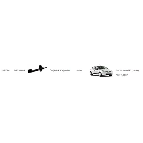 https://www.ankaraotocikmaparca.com.tr, Ankara Ostim TECHNOSHOCK DACIA TECHNOSHOCK-13F003N 543029600R